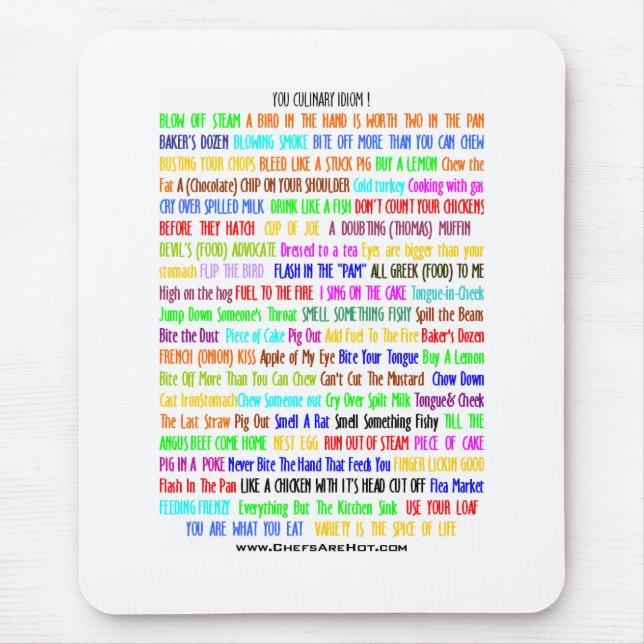 ALFOMBRILLA DE RATÓN USTED IDIOMA CULINARIO MOUSEPAD (Frente)