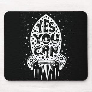 Alfombrilla De Ratón Usted puede sí Rocketship