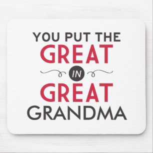 Alfombrilla De Ratón Usted puso el grande en gran abuela