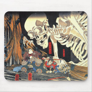 Alfombrilla De Ratón Utagawa Kuniyoshi Takiyasha The Witch And Skeleton