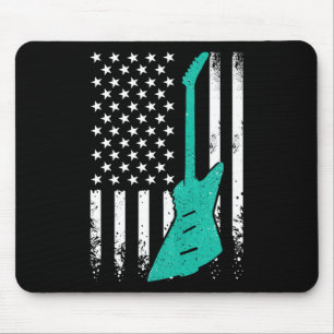 Alfombrilla De Ratón Uu Bandera Estadounidense Vintage Electric Rock Gu