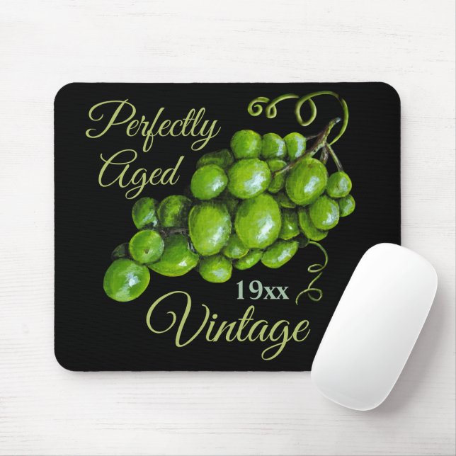 Alfombrilla De Ratón Uvas Mousepad (Con ratón)