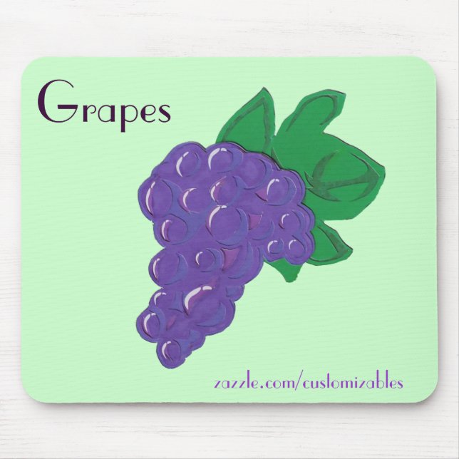 Alfombrilla De Ratón Uvas Mousepad (Frente)