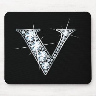 Alfombrilla De Ratón "V" Diamond Bling Mousepad