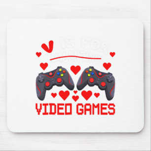 Alfombrilla De Ratón V Es Para Divertidos Juegos De Video San Valentín