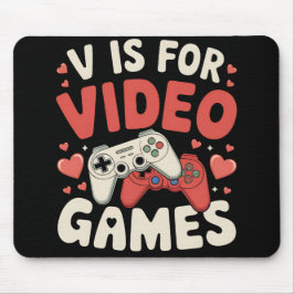 Alfombrilla De Ratón V Es Para Videojuegos Divertido Día de San Valentí
