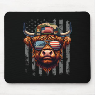 Alfombrilla De Ratón Vaca 4 de julio bandera de EE. UU. Papá padre Amér