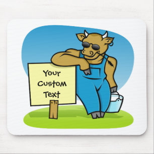 Alfombrilla De Ratón Vaca con signo