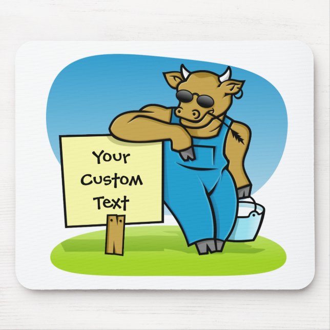 Alfombrilla De Ratón Vaca con signo (Frente)