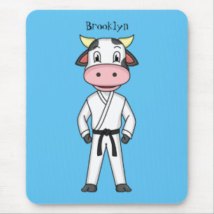 Alfombrilla De Ratón Vaca corta con traje de kung fu personalizado