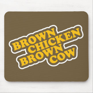 Alfombrilla De Ratón Vaca de Brown del pollo de Brown