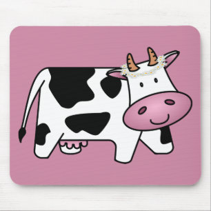 Alfombrilla De Ratón Vaca de pie con maricas
