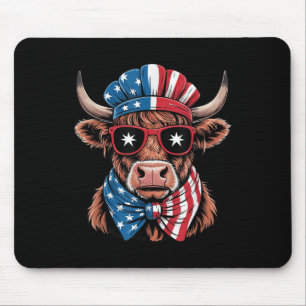 Alfombrilla De Ratón Vaca Feliz de las Tierras Altas de América Occiden