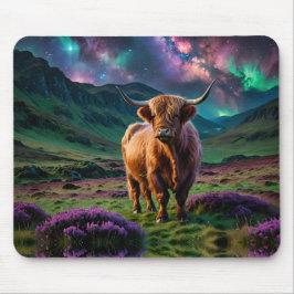 Alfombrilla De Ratón Vaca Highland Bajo Las Estrellas