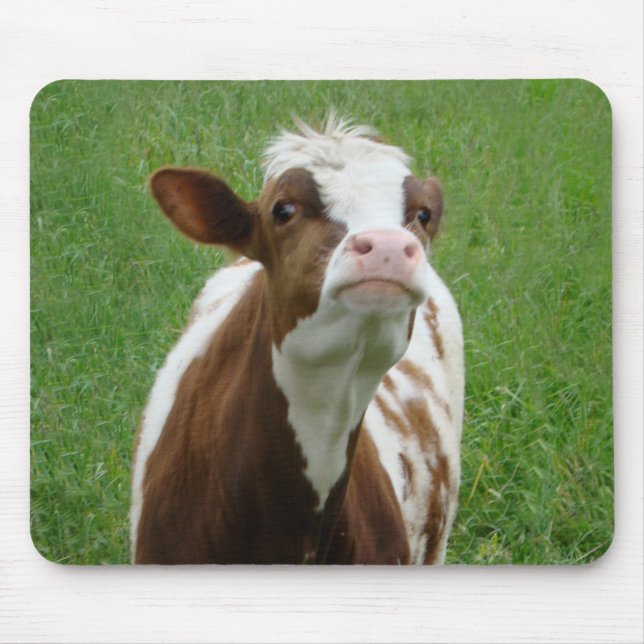 Alfombrilla De Ratón Vaca lechera en la granja (Frente)
