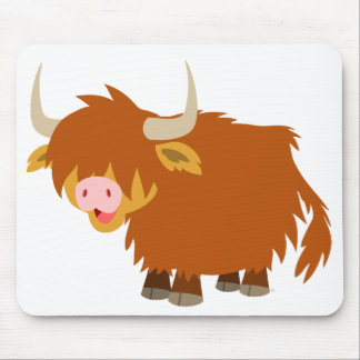 Alfombrilla De Ratón Vaca linda Mousepad de la montaña del dibujo
