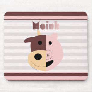 Alfombrilla De Ratón Vaca + Mousepad del cerdo = de Moink