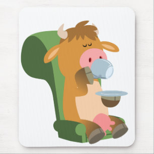 Alfombrilla De Ratón Vaca Personalizado y un lindo Mousepad Cuppa