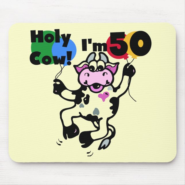 Alfombrilla De Ratón Vaca santa soy 50 camisetas y regalos (Frente)