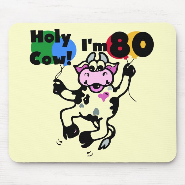 Alfombrilla De Ratón Vaca santa soy 80 camisetas y regalos (Frente)