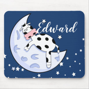 Alfombrilla De Ratón Vaca sobre la luna