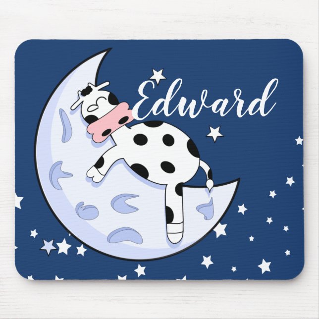 Alfombrilla De Ratón Vaca sobre la luna (Frente)