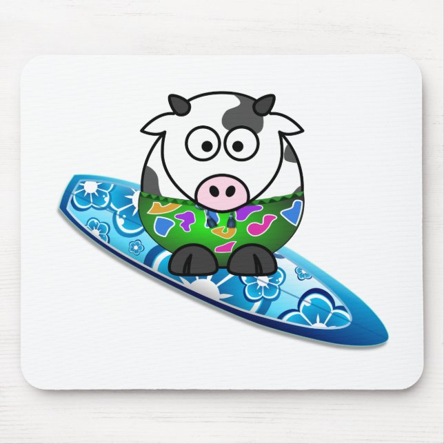 Alfombrilla De Ratón Vaca surfer (Frente)