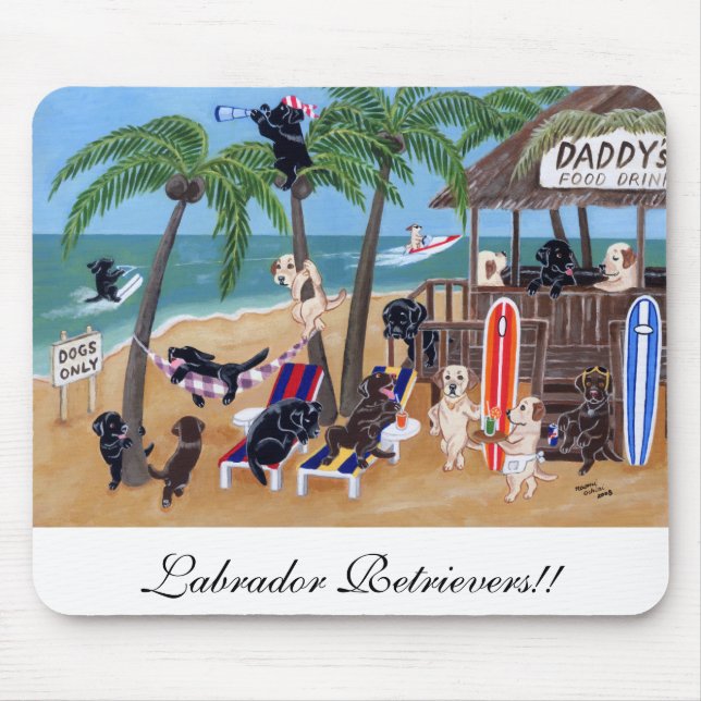 Alfombrilla De Ratón Vacaciones de verano de la isla Labradors (Frente)