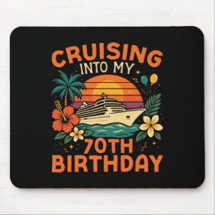 Alfombrilla De Ratón Vacaciones en Crucero Cumpleaños 70 Navegando haci