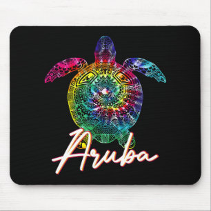 Alfombrilla De Ratón Vacaciones familiares de Aruba Tie Dye Sea Turtle