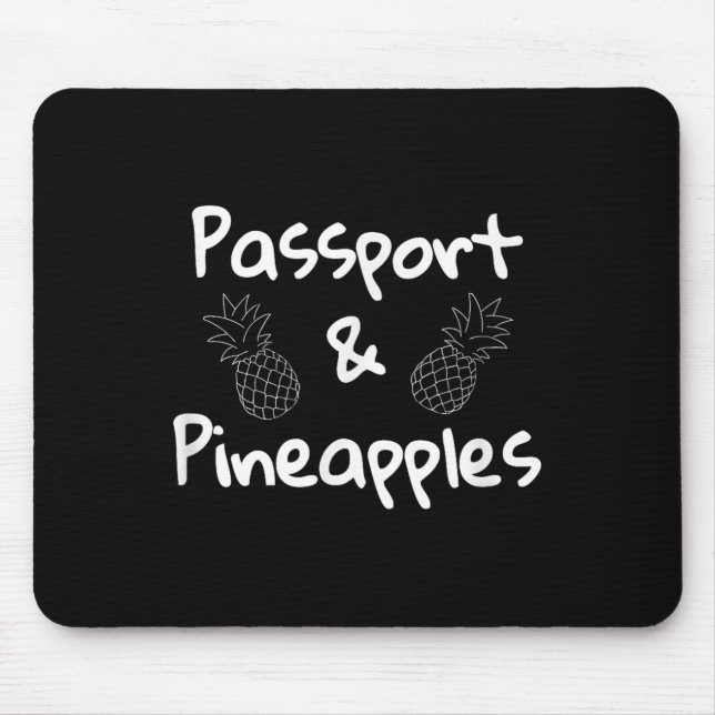 Alfombrilla De Ratón Vacaciones tropicales divertidas de Pport y Pineap (Frente)