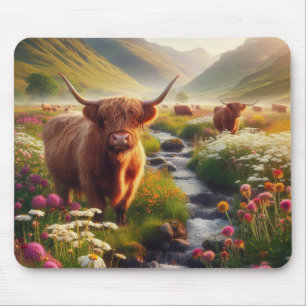 Alfombrilla De Ratón Vacas de la región montañosa