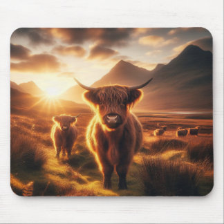 Alfombrilla De Ratón Vacas de la región montañosa