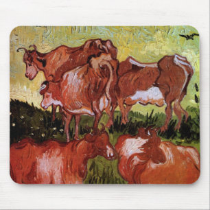 Alfombrilla De Ratón Vacas (después de Jordania) de Vincent van Gogh