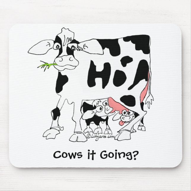 Alfombrilla De Ratón ¿Vacas él que va? Mousepad (Frente)