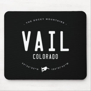 Alfombrilla De Ratón Vail Colorado Gráfica Dolorosa Vintage Snowboard