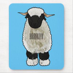 Alfombrilla De Ratón Valais Blacknose ilustracion personalizado ovino
