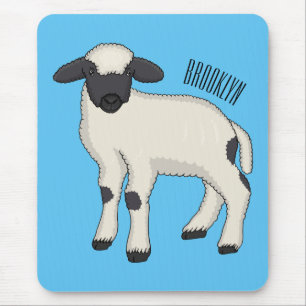 Alfombrilla De Ratón Valais Blacknose ilustracion personalizado ovino