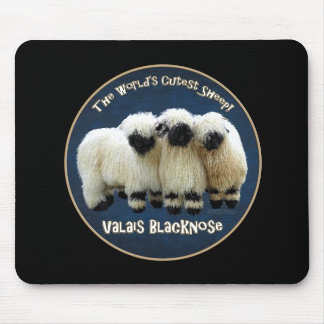 Alfombrilla De Ratón ¡Valais Blacknose - la oveja más linda del mundo! (Frente)