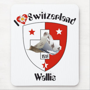 Alfombrilla De Ratón Valais / Wallis Suisse Schweiz Suiza Mauspad