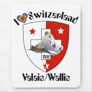 Alfombrilla De Ratón Valais / Wallis Suisse Schweiz Suiza Mauspad