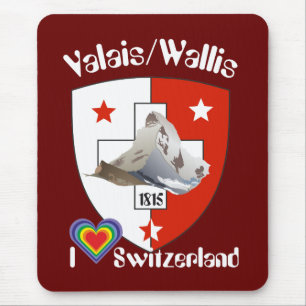 Alfombrilla De Ratón Valais / Wallis Suisse Schweiz Suiza Mauspad