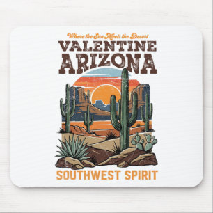 Alfombrilla De Ratón Valentine, Az paisaje retro desértico del suroeste