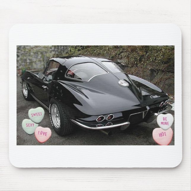 Alfombrilla De Ratón Valentine Black Corvette (Frente)