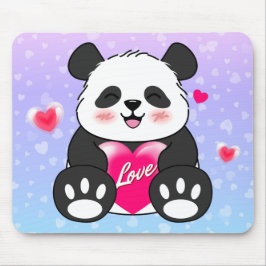 Alfombrilla De Ratón Valentine Panda en el amor