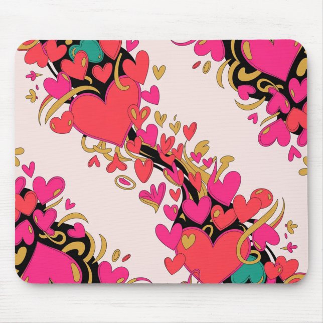 Alfombrilla De Ratón Valentine’s Day Mousepad | Romantic (Frente)