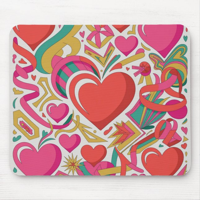 Alfombrilla De Ratón Valentine’s Day Mousepad | Romantic (Frente)