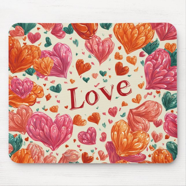 Alfombrilla De Ratón Valentine’s Day Mousepad | Romantic (Frente)