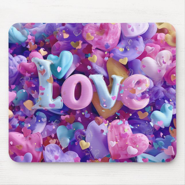Alfombrilla De Ratón Valentine’s Day Mousepad | Romantic (Frente)
