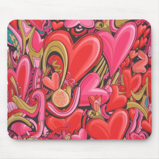 Alfombrilla De Ratón Valentine’s Day Mousepad | Romantic (Frente)